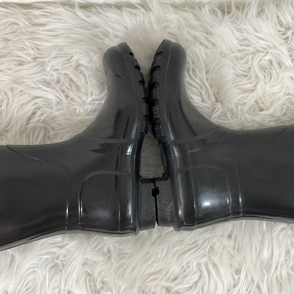 HUNTER Original Tall Black Gloss Rain Boots Waterproof 
Size 7 New - Picture 13 of 16